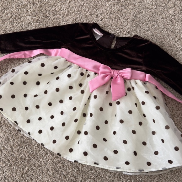 Jessica Ann long sleeve polka dot baby Girl's Dress Size 6-9 months - Picture 6 of 12